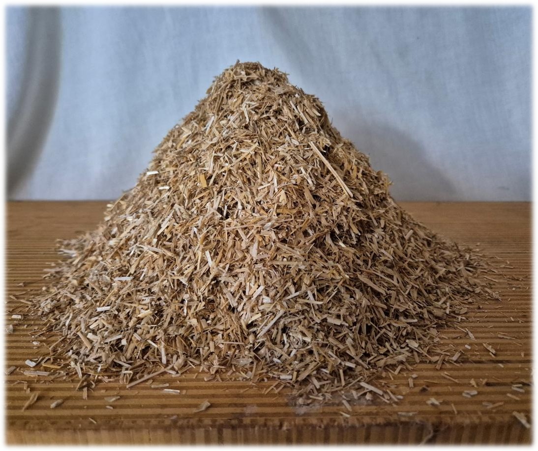 Gros plan de fibres naturelles défibrées